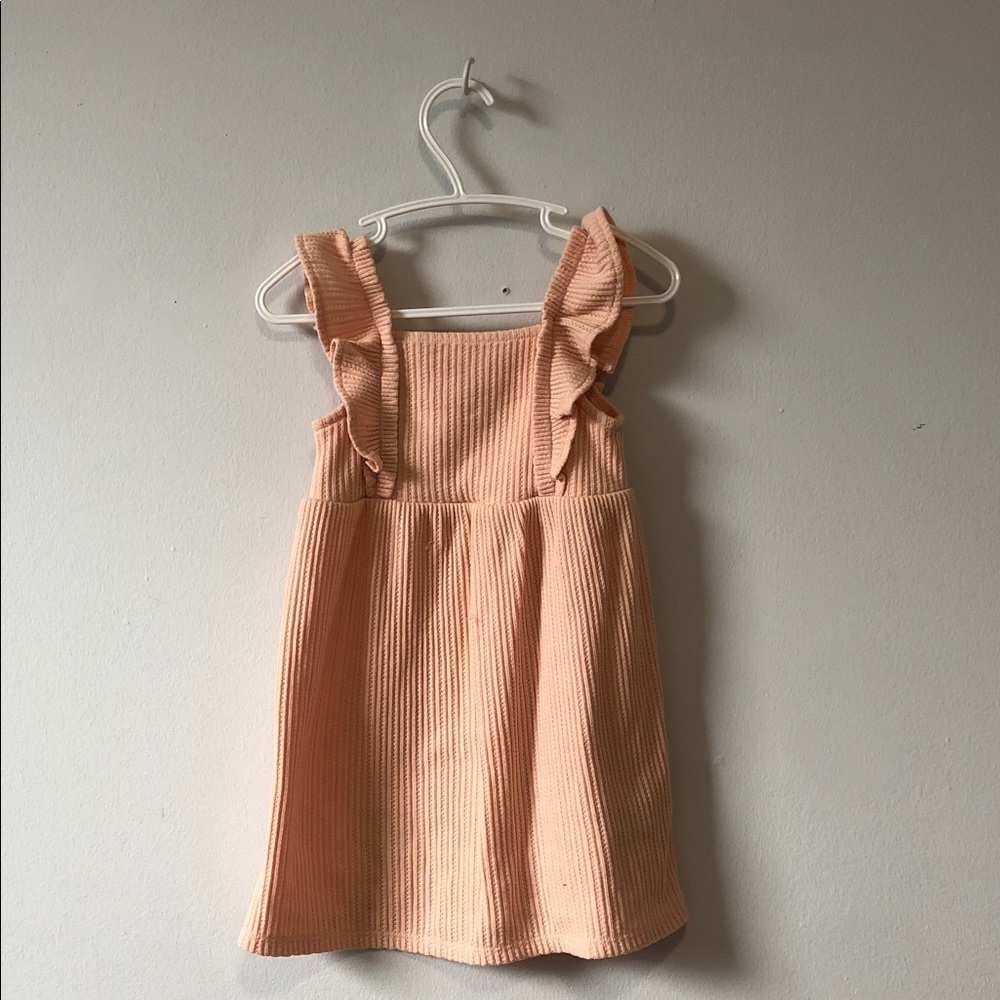 GAP Peach Ruffle Strap Knit Dress